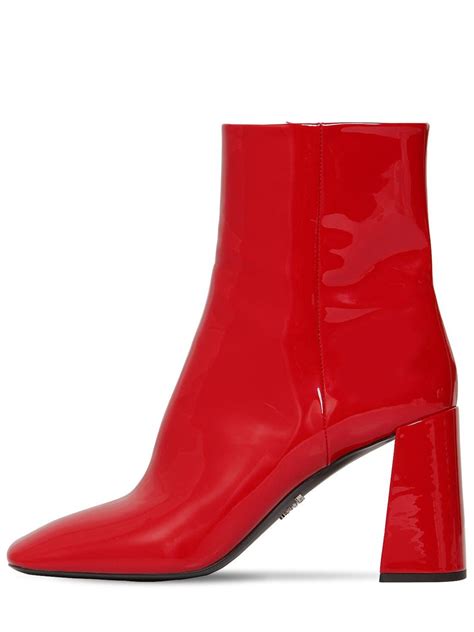 prada ankle boots red